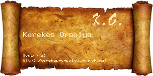 Kerekes Orsolya névjegykártya